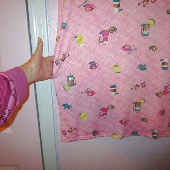 Joyspun COFFEE LOVERS Sleep Size L XL DRESS Soft JERSEY House POCKETS Coverup - Picture 4 of 9